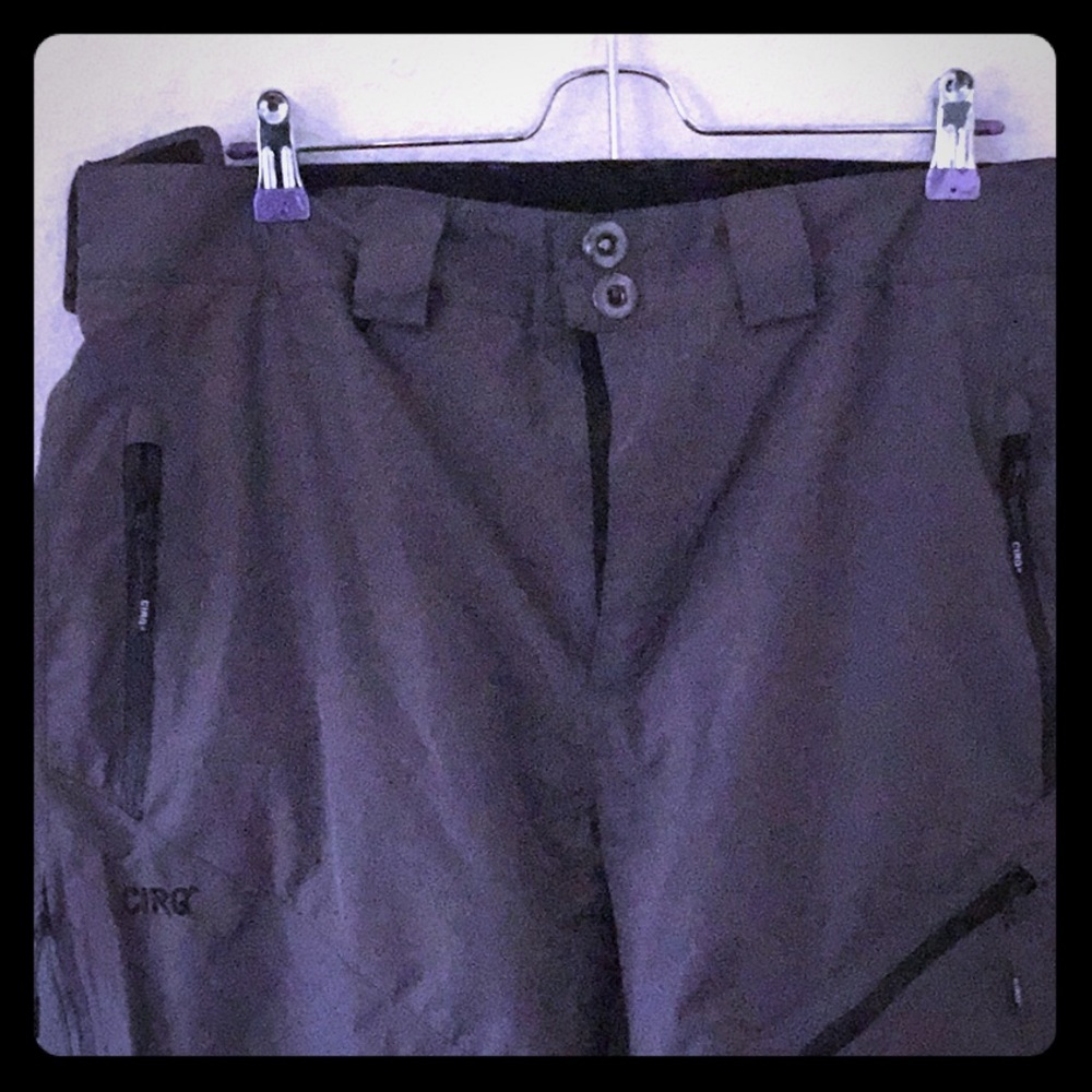Men's Cirq brand gray and black snow pants